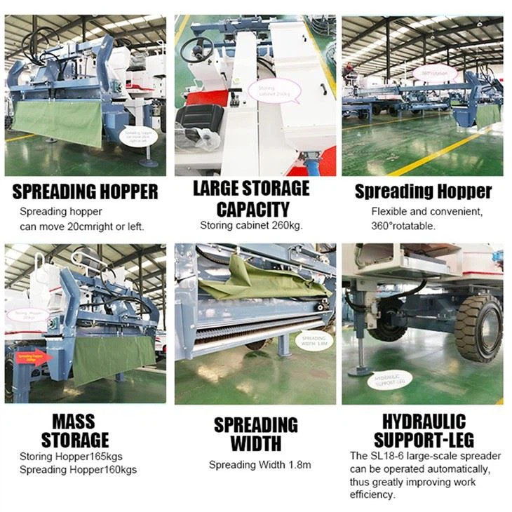 VANSE SL18-6A 30.6KW 6M Telescopic Arm 1.8M Width Efficient Construction Spread Evenly Emery Spreader With YANMAR 4TNV88 Engine